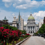 Picture of the Capital building in Harrisburg, PA. Picture is being used for a blog post about the Top Media Outlets in Pennsylvania.