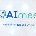 Newswire's artificial intelligence writing assistant and recommendation engine, AImee logo. Presented by Newswire